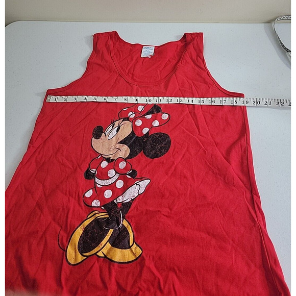 Disney Red Minnie Mouse Graphic Print Sleeveless Tank Top Women's Size XL - Picture 4 of 8